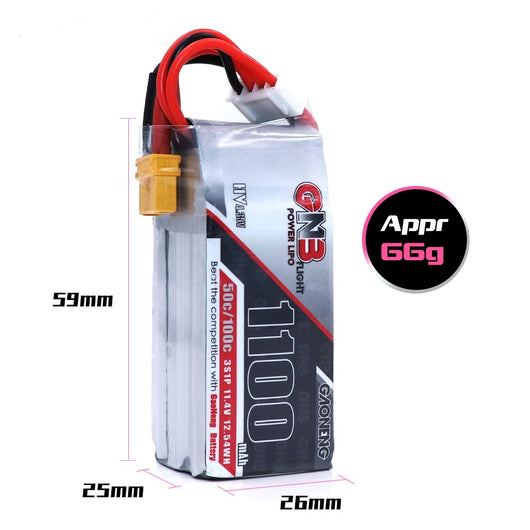 Batería LiPo 3S 11.4V 1100mAh de Alto Voltaje para Drones - Image 8