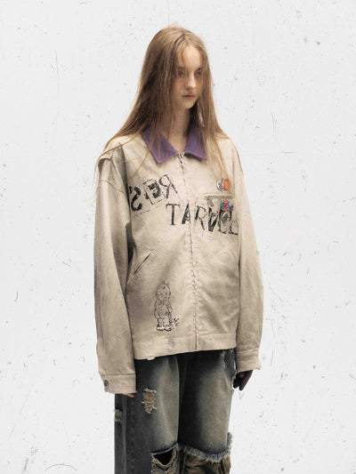 Chaqueta Detroit con Diseño Retro Badge y Teñido Vintage - Image 14