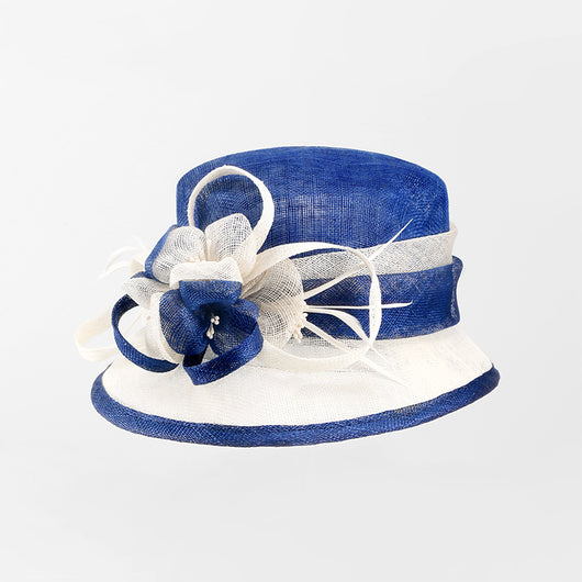 Sombrero de Ala Ancha Elegante con Flores y Fibra Natural para Mujer - Image 8