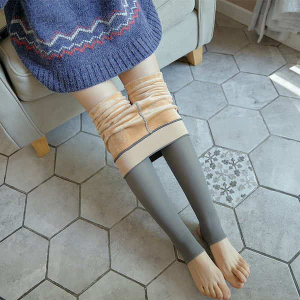 Pantimedias Translúcidas de Invierno con Forro de Terciopelo - Leggings Térmicos Plus