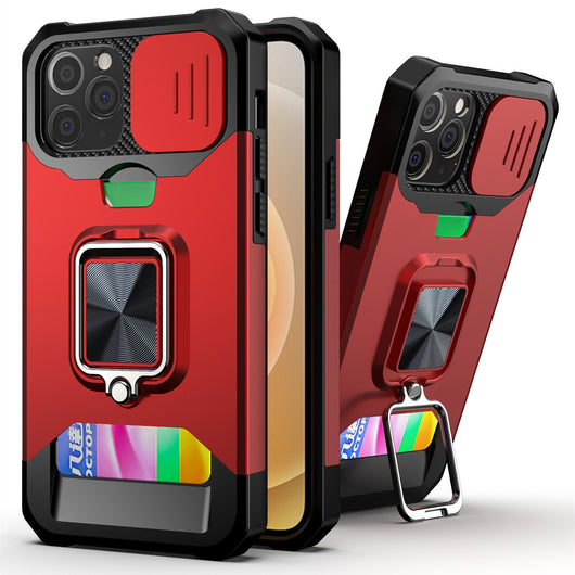 Funda Protectora con Soporte Magnético y Anillo para Tarjeta - Image 4