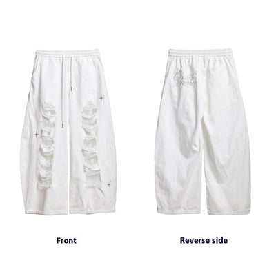 Pantalones Casuales Rotos con Parches Denim para Bailar - Image 5