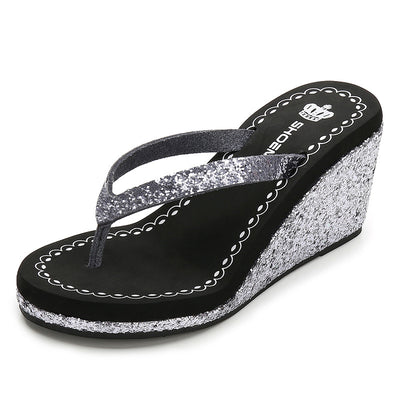 Pantuflas de Tacón Alto con Lentejuelas y Cristales para Mujer - Image 7