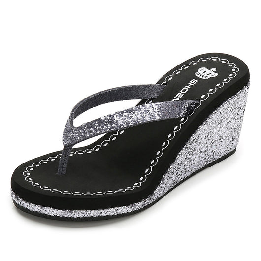 Pantuflas de Tacón Alto con Lentejuelas y Cristales para Mujer - Image 7