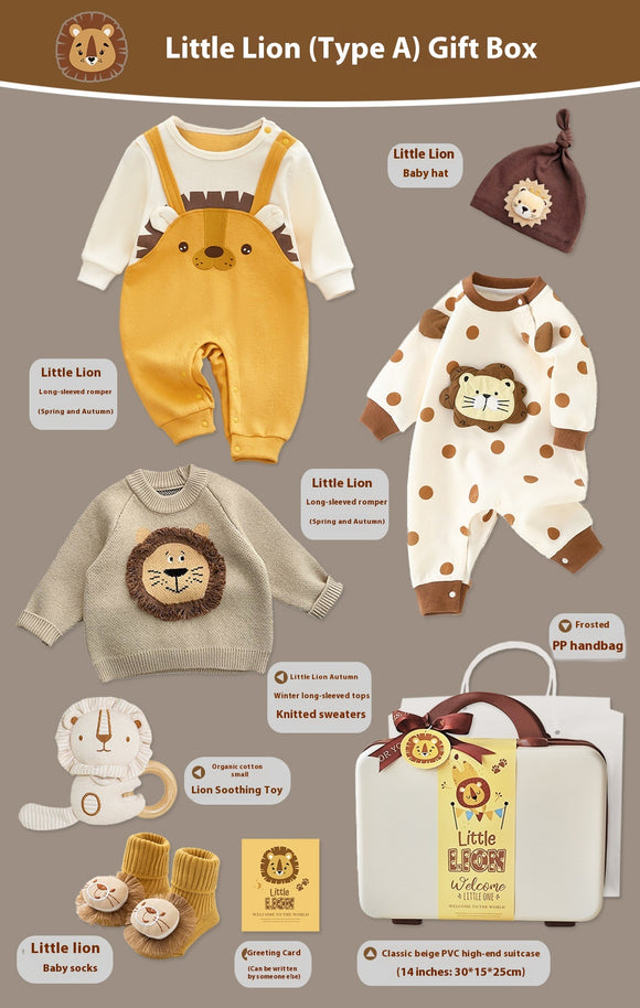 Conjunto de Regalo Bebé Suéter Tejido Pequeño León