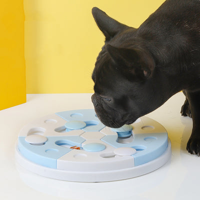 Comedero Interactivo Puzzle para Mascotas Azul y Blanco - Image 2