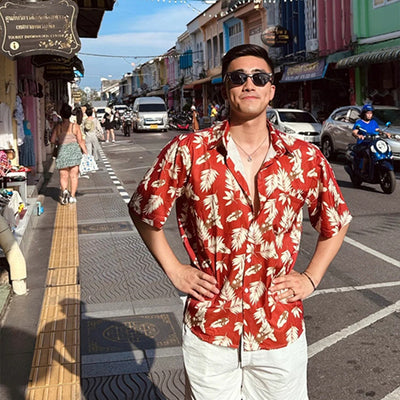 Camisa de Playa Hawaii Ice Silk con Estampado Tropical - Image 2