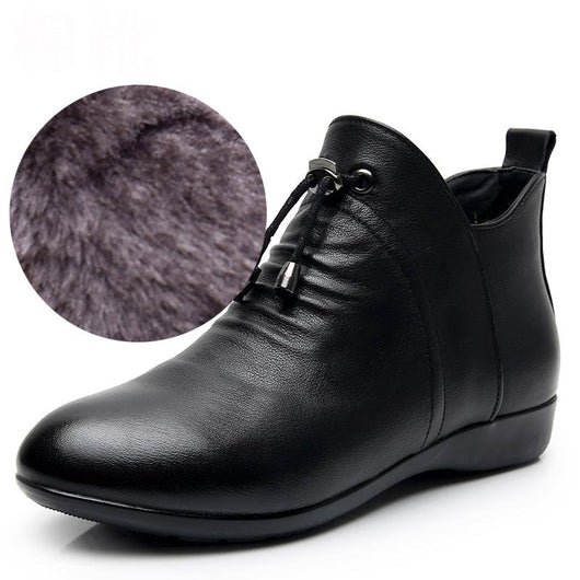 Botas Altas de Cuero para Mujer con Suela Blanda - Image 4