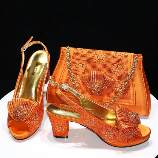 Zapatos Peep Toe con Tacón Grueso y Detalles de Strass - Image 4