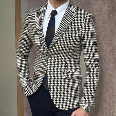 Traje Slim Fit Entallado con Patrón Pata de Gallo - Image 3