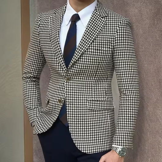 Traje Slim Fit Entallado con Patrón Pata de Gallo - Image 3