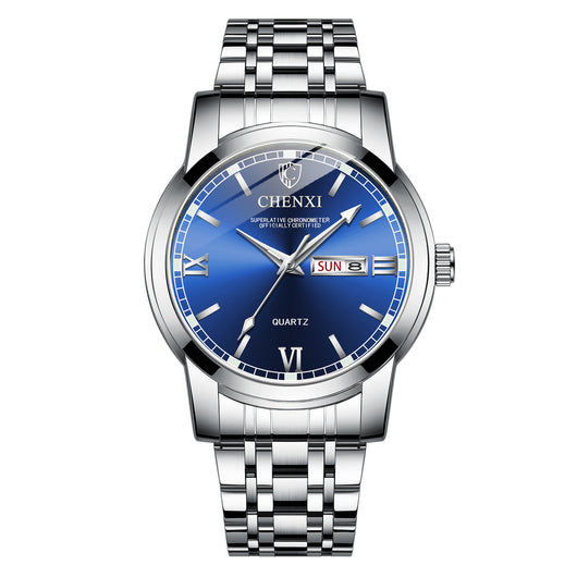 Reloj Acero Inoxidable Doble Calendario Luminoso Resistente al Agua - Image 8