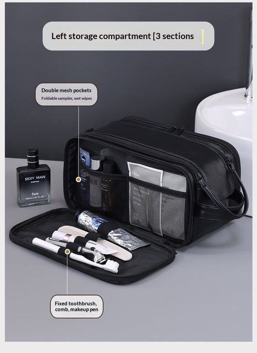 Neceser de Viaje Hombre con 3 Compartimentos - Organizador de Aseo Multifuncional - Image 22