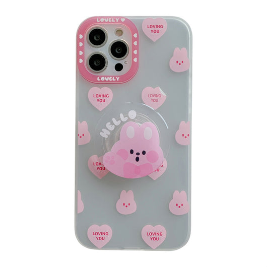 Funda para Celular Conejo Adorable con Soporte - Diseño Amor Cartoon - Image 3