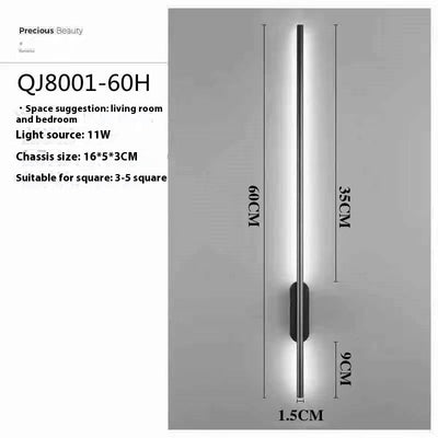 Lámpara de Pared Minimalista Lineal para Dormitorio - Image 9