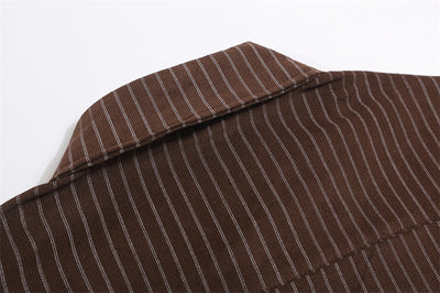 Camisa de Manga Corta con Rayas Verticales para Hombre - Image 12