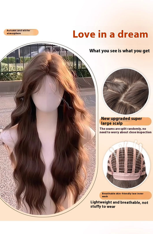 Peluca Larga Rizos Naturales Cabello Artificial Cobertura Total - Image 16
