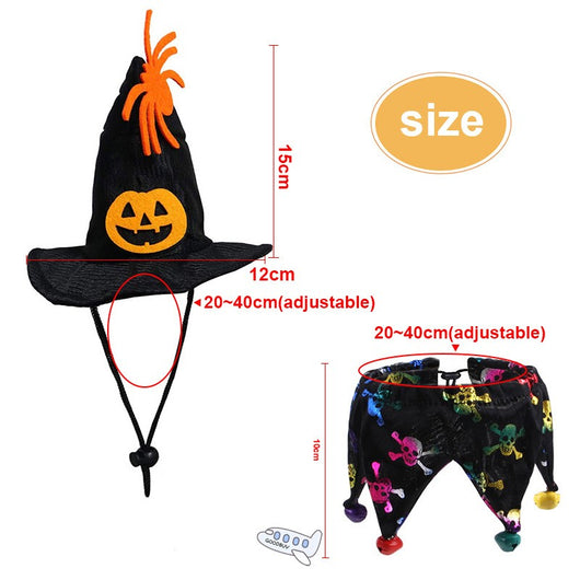 Disfraz de Bruja para Mascotas - Collar y Sombrero Halloween para Perros y Gatos - Image 3