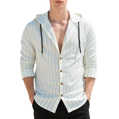 Cardigan Slim Fit con Capucha para Hombre - Casual y Versátil - Image 4