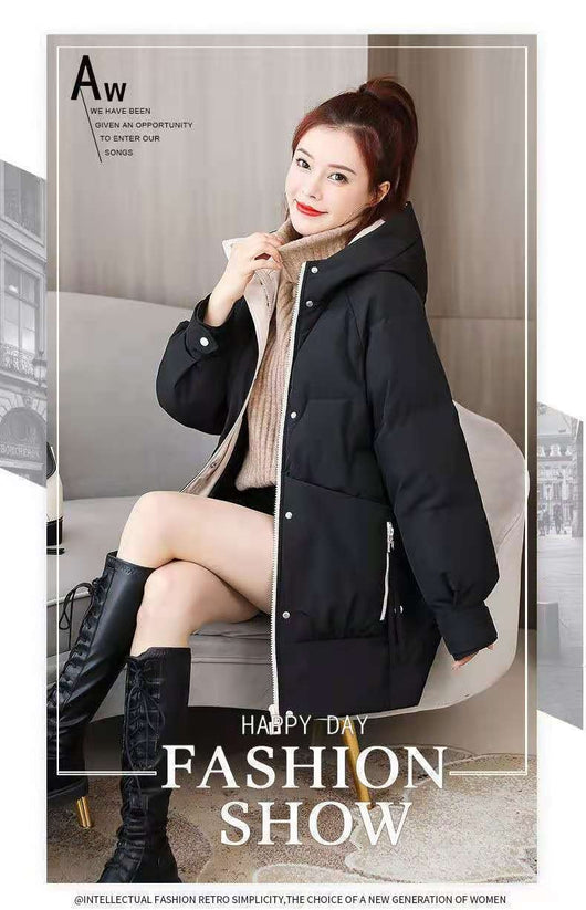 Chaqueta Acolchada de Plumón Mujer Largo Invierno - Image 9