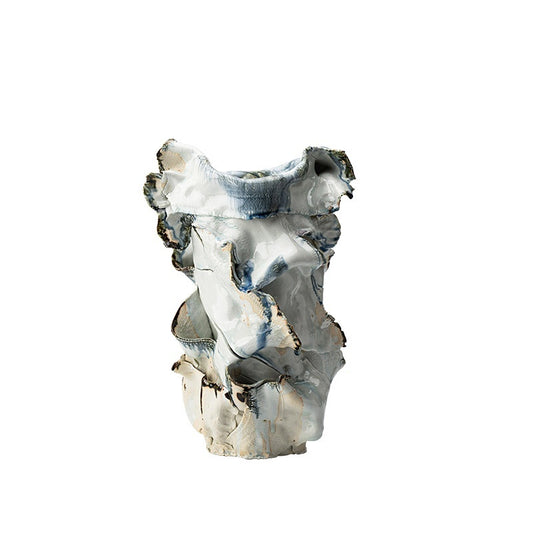 Jarrón Cerámico Wabi-Sabi Escultural para Sala de Estar - Image 2