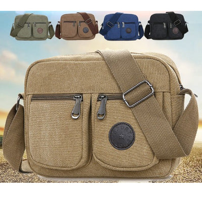 Bolsa Crossbody Masculina Multicompartimento para Viajes y Uso Diario
