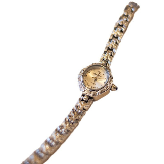 Reloj Antiguo de Cobre Dorado con Tiras Artesanales - Image 5