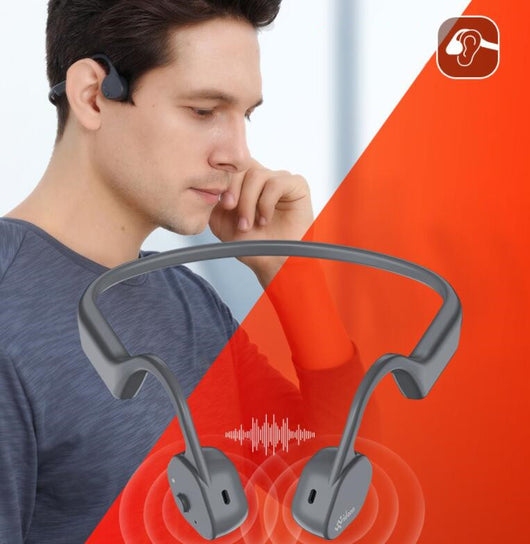 Auriculares Deportivos Bluetooth E300 con Conducción Ósea - Gris Negro - Image 11