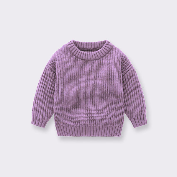 Abrigo Tejido Suelto para Niños y Niñas - Otoño e Invierno