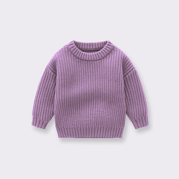 Abrigo Tejido Suelto para Niños y Niñas - Otoño e Invierno