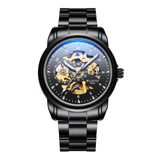 Reloj Mecánico de Cuero para Hombre Resistente al Agua con Esfera Luminosa - Image 9