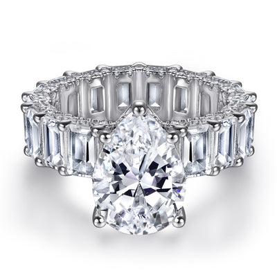 Anillo de Plata Esterlina 925 Elegante Gota de Lujo para Mujer - Image 10