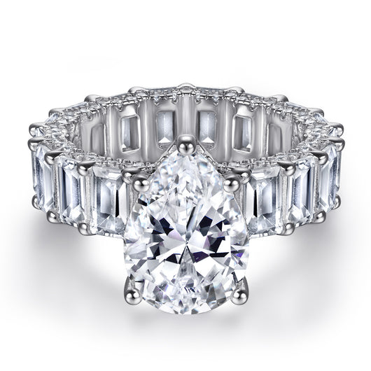 Anillo de Plata Esterlina 925 Elegante Gota de Lujo para Mujer - Image 10