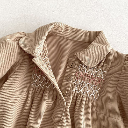 Vestido Enterizo de Pana para Bebé Niña con Diseño Triangular - Image 25