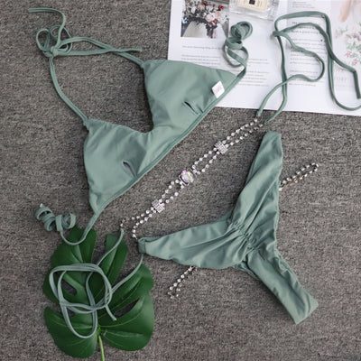 Traje de Baño Elegante con Cadena Metálica y Cristales - Image 14