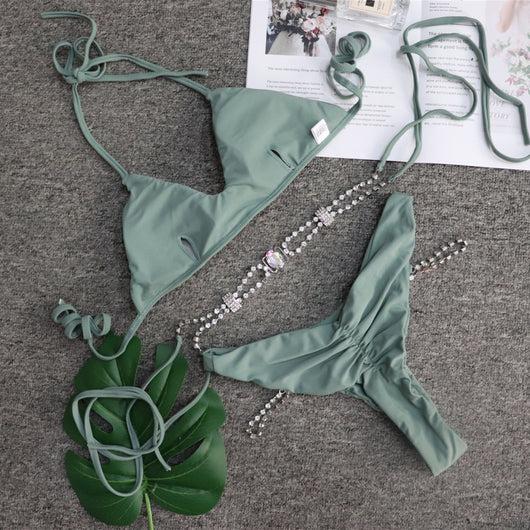 Traje de Baño Elegante con Cadena Metálica y Cristales - Image 14