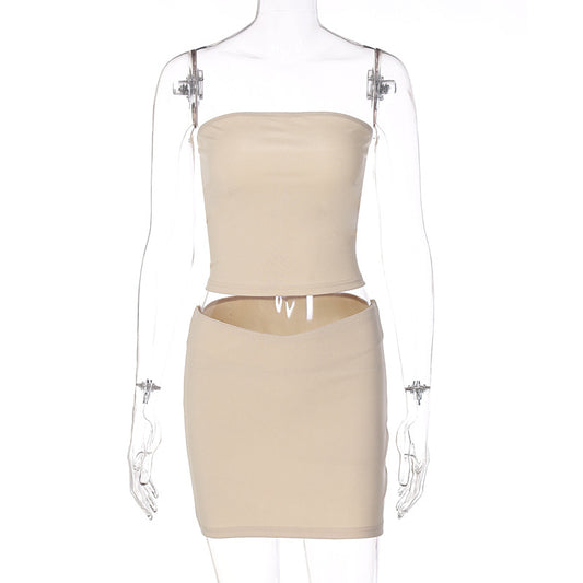 Conjunto de Verano Elegante: Top Rayado y Falda Ajustada Estilo Europeo - Image 2