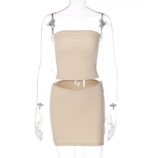Conjunto de Verano Elegante: Top Rayado y Falda Ajustada Estilo Europeo - Image 2