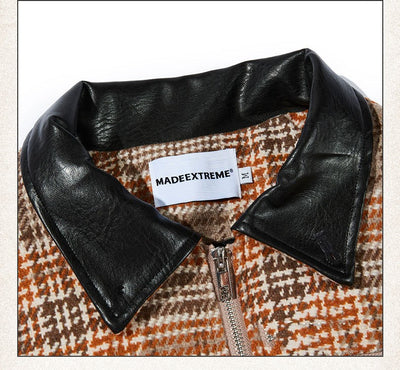 Abrigo Retro Estilo Americano a Cuadros y Rayas para Invierno - Image 6