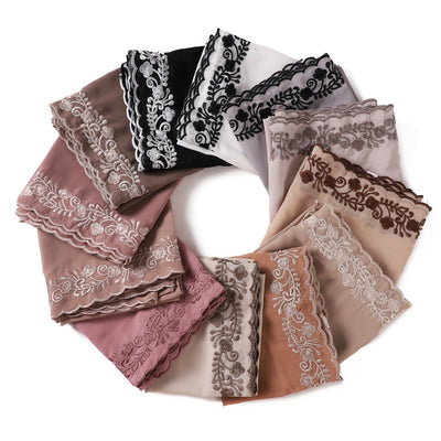 Pañuelo de Gasa Ligero en Colores Sólidos para Mujer - Image 22