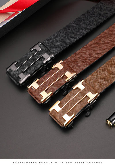 Cinturón de Cuero para Hombre con Hebilla Automática sin Agujeros - Image 18
