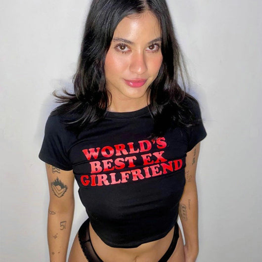 Crop Top Estilo Europeo y Americano con Letras Personalizadas - Image 12