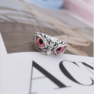Anillo Vintage Ojo de Demonio Búho para Mujer - Joya Retro Plateada - Image 11