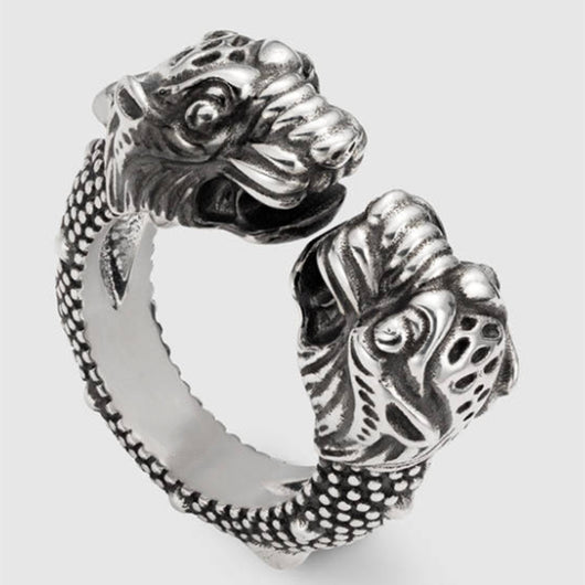 Anillo de Plata Esterlina S925 Hip Hop Vintage Desgastado - Image 10