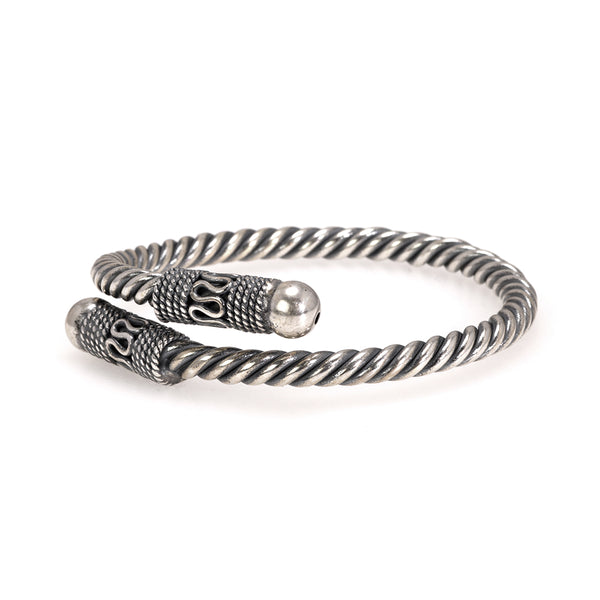 Pulsera de Plata Esterlina con Cuerda de Cáñamo Ajustable Unisex