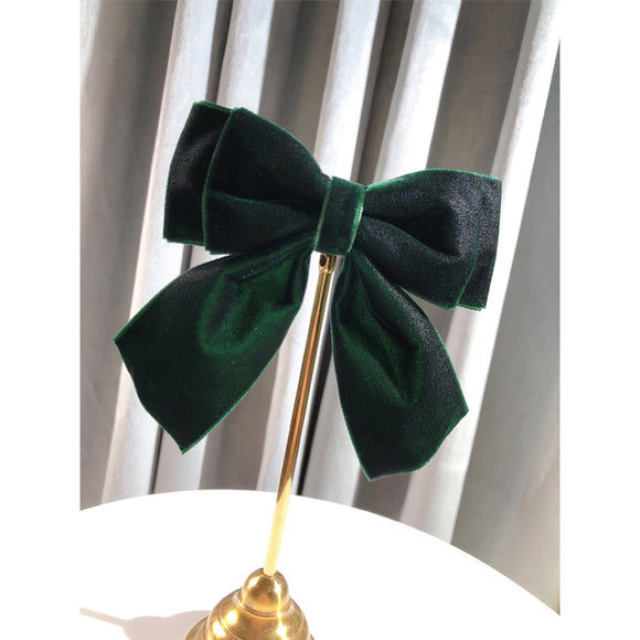 Broche Elegante de Terciopelo Liso con Bisel - Estilo Universitario Versátil
