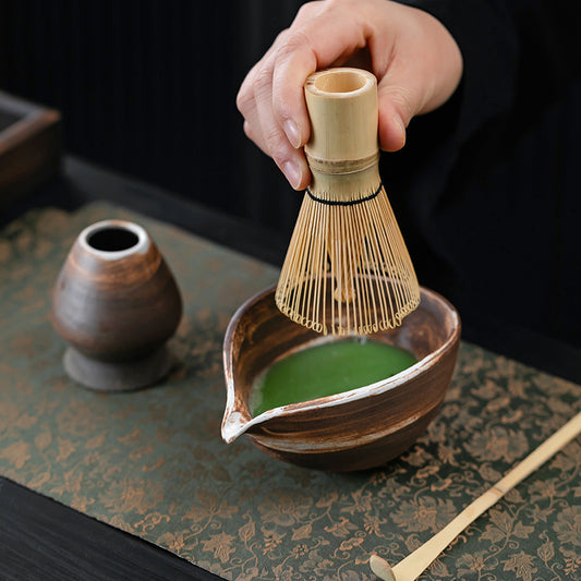 Juego de Matcha en Cerámica Rústica