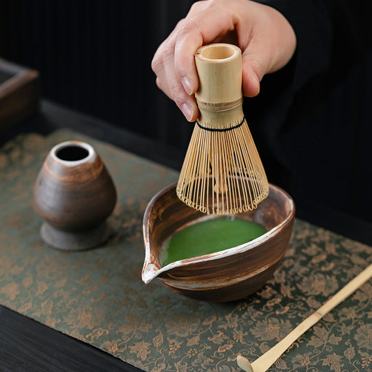 Juego de Matcha en Cerámica Rústica