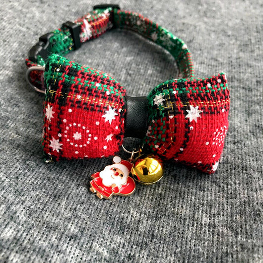 Babero Festivo con Moño Navideño para Mascotas - Image 3