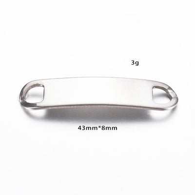 Conector de Pulsera Acero Inoxidable Placa Curva - Image 9